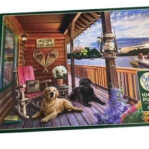 Cobble Hill Jigsaw Puzzle, "Welcome to the Lake House", 1000 Piece, 26" x 19".